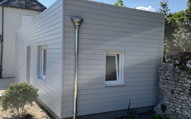 Façade d’une annexe bois dans le Loir-et-Cher