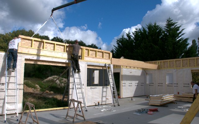 Maison bois en cours de réalisation dans le Loir-et-Cher